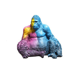 Decorative Figure DKD Home Decor Multicolour Modern Gorilla 92 x 64 x 85 cm-0