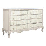 Chest of drawers DKD Home Decor 155 x 51,5 x 90,5 cm White Cream Mango wood MDF Wood-0