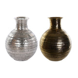 Vase DKD Home Decor Golden Silver Aluminium Modern Aged finish 38 x 38 x 50 cm (2 Units)-0