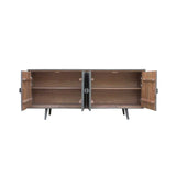 Sideboard DKD Home Decor Dark grey Wood 177 x 38 x 75 cm-6