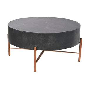 Centre Table DKD Home Decor Metal Aluminium 90 x 90 x 45 cm Mango wood-0