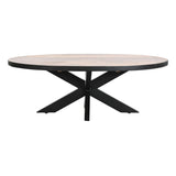 Centre Table DKD Home Decor Natural Metal Mango wood 130 x 70 x 45 cm-4