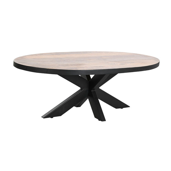 Centre Table DKD Home Decor Natural Metal Mango wood 130 x 70 x 45 cm-0