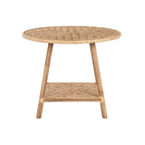 Side table DKD Home Decor 61 x 61 x 46 cm 61 x 61 x 49 cm Brown Rattan-1