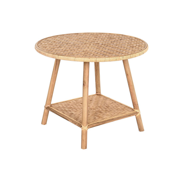 Side table DKD Home Decor 61 x 61 x 46 cm 61 x 61 x 49 cm Brown Rattan-0