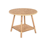 Side table DKD Home Decor 61 x 61 x 46 cm 61 x 61 x 49 cm Brown Rattan-0