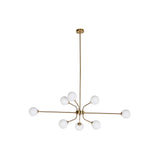 Ceiling Light DKD Home Decor White Golden Metal Crystal 9 W 110 x 38 x 38 cm-2