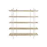 Shelves DKD Home Decor White Natural Metal Fir Fir wood 40 % Metal 190 x 40 x 200 cm-0