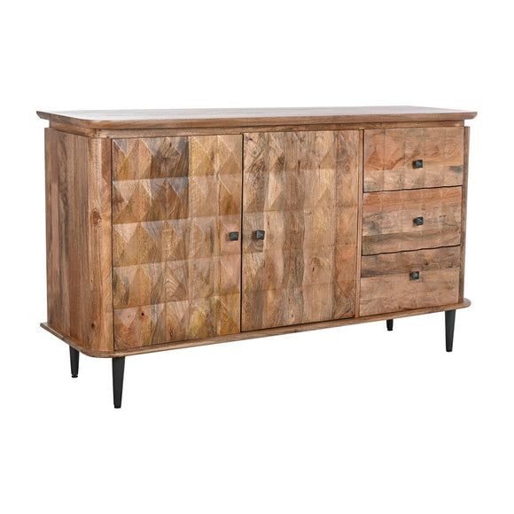 Sideboard DKD Home Decor Natural Black Metal Mango wood (140 x 40 x 82 cm)-0