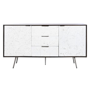 Sideboard DKD Home Decor 150 x 43 x 80 cm White Dark brown Mango wood-0