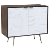 Sideboard DKD Home Decor White Brown Metal Mango wood 90 x 43 x 80 cm 90 x 43 x 82 cm-0