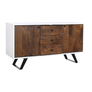 Sideboard DKD Home Decor White Dark brown Mango wood 150 x 40 x 80 cm-0