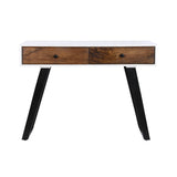 Console DKD Home Decor Metal White Mango wood 105 x 35 x 77 cm-6