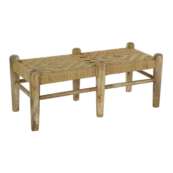 Bench DKD Home Decor 102 x 47 x 41 cm Rattan Mango wood-0