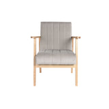Armchair DKD Home Decor 63 x 68 x 81 cm Natural Grey Beige Pinewood-3
