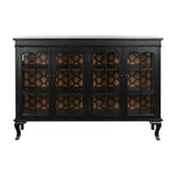 Sideboard DKD Home Decor 142,5 x 40,5 x 101,5 cm Fir Crystal Black-1