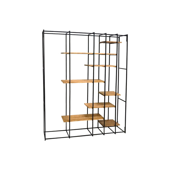 Shelves DKD Home Decor Black Natural Metal MDF Wood 140 x 33 x 180 cm (1)-0