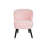Armchair DKD Home Decor Black Light Pink Wood 60 x 70 x 78 cm-2