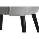 Armchair DKD Home Decor Black Grey Wood 59 x 66 x 76 cm-1