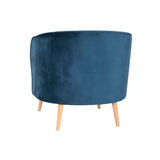 Armchair DKD Home Decor Blue Natural Polyester Velvet Wood Metal 78 x 78 x 78 cm-1