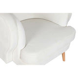 Armchair DKD Home Decor White Natural Wood 91 x 80 x 78 cm-6