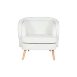 Armchair DKD Home Decor White Natural Wood 91 x 80 x 78 cm-4