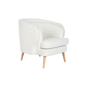 Armchair DKD Home Decor White Natural Wood 91 x 80 x 78 cm-0