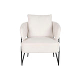 Armchair DKD Home Decor White Polyester Metal 70 x 67 x 86 cm-3