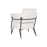 Armchair DKD Home Decor White Polyester Metal 70 x 67 x 86 cm-1