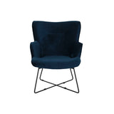 Armchair DKD Home Decor Blue Black Metal 68 x 76 x 90 cm-2