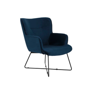 Armchair DKD Home Decor Blue Black Metal 68 x 76 x 90 cm-0