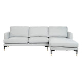 Chaise Longue Sofa DKD Home Decor Light grey Metal 250 x 160 x 85 cm-2