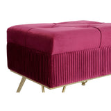 Bench DKD Home Decor 110 x 42 x 44 cm Metal Maroon-6