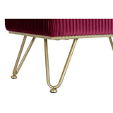 Bench DKD Home Decor 110 x 42 x 44 cm Metal Maroon-5