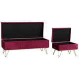 Bench DKD Home Decor 110 x 42 x 44 cm Metal Maroon-4