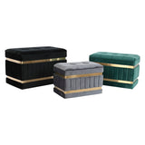 Bench DKD Home Decor Black Golden Green Dark grey MDF Wood 70 x 40 x 43 cm-1