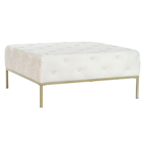 Bench DKD Home Decor White Golden Metal 100 x 100 x 45 cm-0