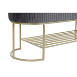 Bench DKD Home Decor Grey Golden Metal 120 x 40 x 45 cm-2