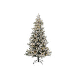 Christmas Tree DKD Home Decor White Green Polyethylene Snowfall 140 x 140 x 210 cm-1