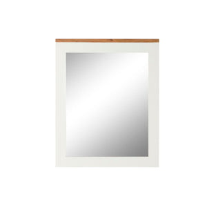 Wall mirror DKD Home Decor White Brown Acacia Mango wood Urban 90 x 1,5 x 113 cm-0