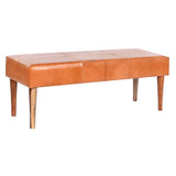 Bench DKD Home Decor Camel Wood 122 x 41 x 46 cm-0