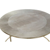 Set of 2 tables DKD Home Decor Golden Metal Aluminium 76 x 76 x 44 cm-2