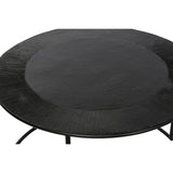 Set of 2 tables DKD Home Decor Black Metal Aluminium 76 x 76 x 44 cm-2