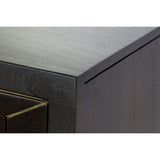 Sideboard DKD Home Decor Black Golden Dark brown 160 x 40 x 90 cm-1