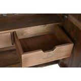 Sideboard DKD Home Decor Dark brown Dark grey Metal Mango wood 180 x 40 x 80 cm-5