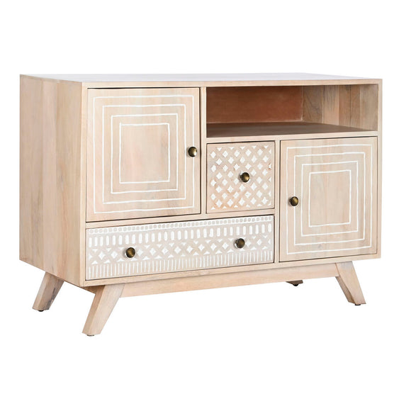 Sideboard DKD Home Decor White Natural Mango wood 115 x 42 x 75 cm-0