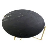 Centre Table DKD Home Decor 81 x 81 x 44 cm Marble Iron-3