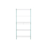 Shelves DKD Home Decor White Transparent Crystal MDF Wood 90 x 35 x 180 cm (1)-2