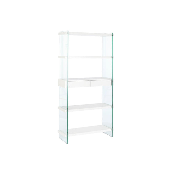 Shelves DKD Home Decor White Transparent Crystal MDF Wood 90 x 35 x 180 cm (1)-0