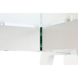 Dining Table DKD Home Decor White Transparent Crystal MDF Wood 160 x 90 x 75 cm-2